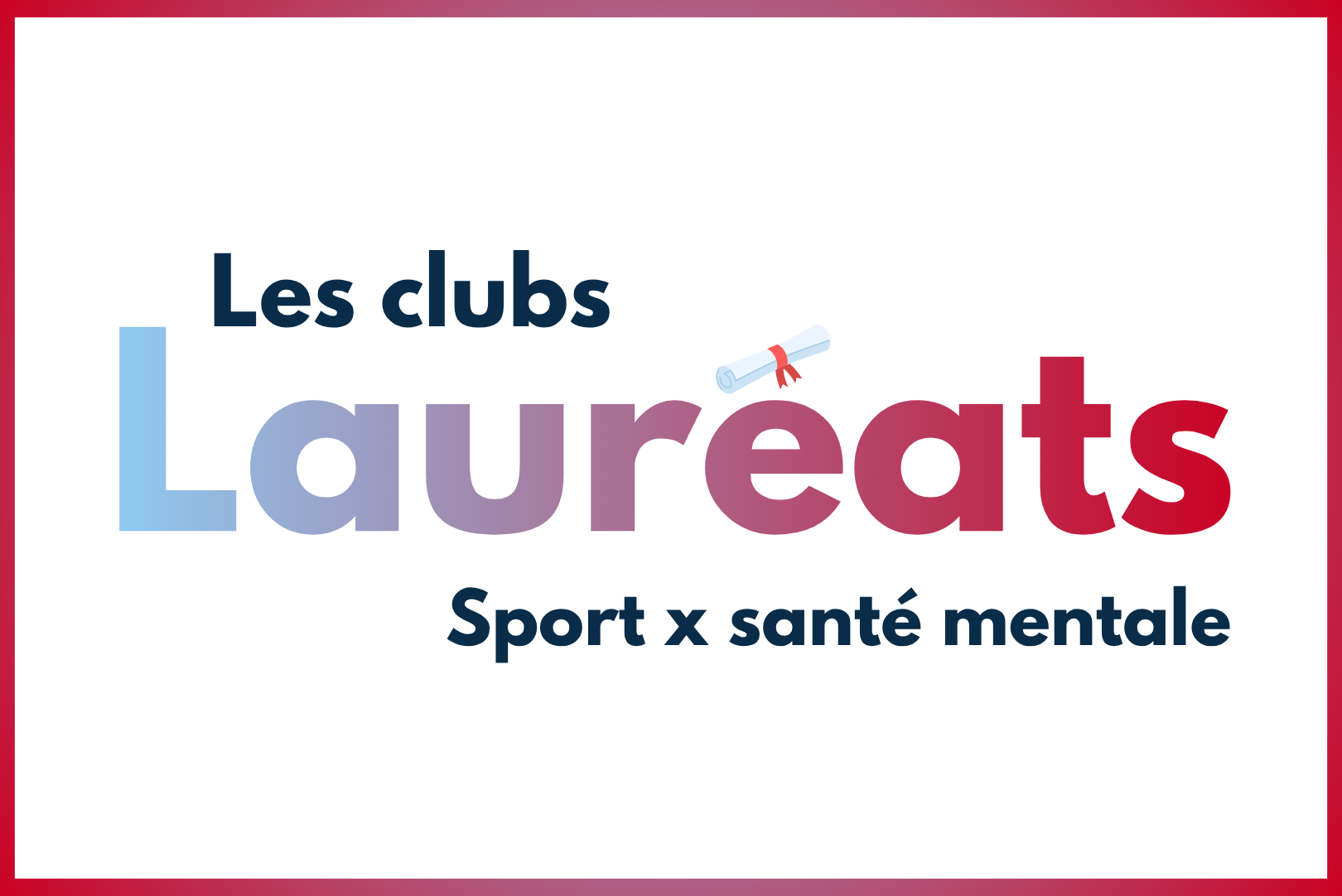 Les clubs lauréats Sport x santé mentale